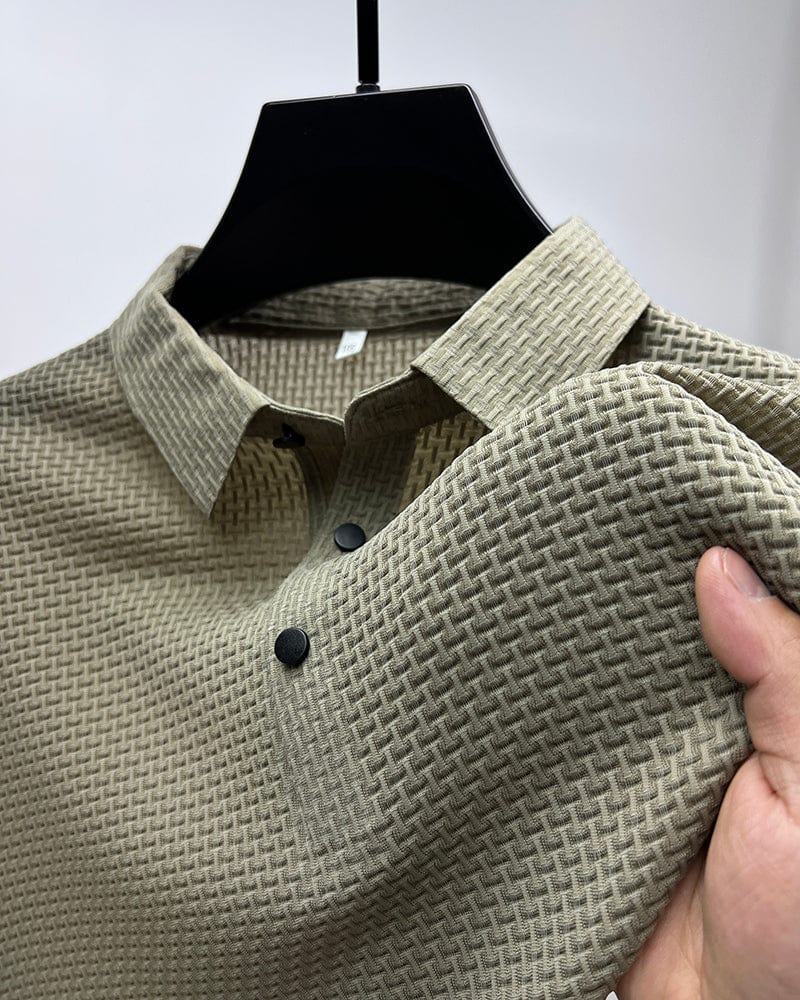 Men's T Shirt - Premium Comfort Button Closure-3
