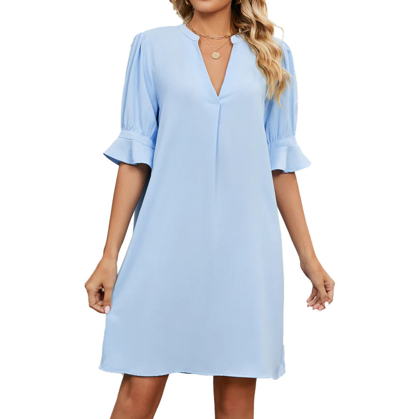 Ladies' Casual V Neckline Summer Dress