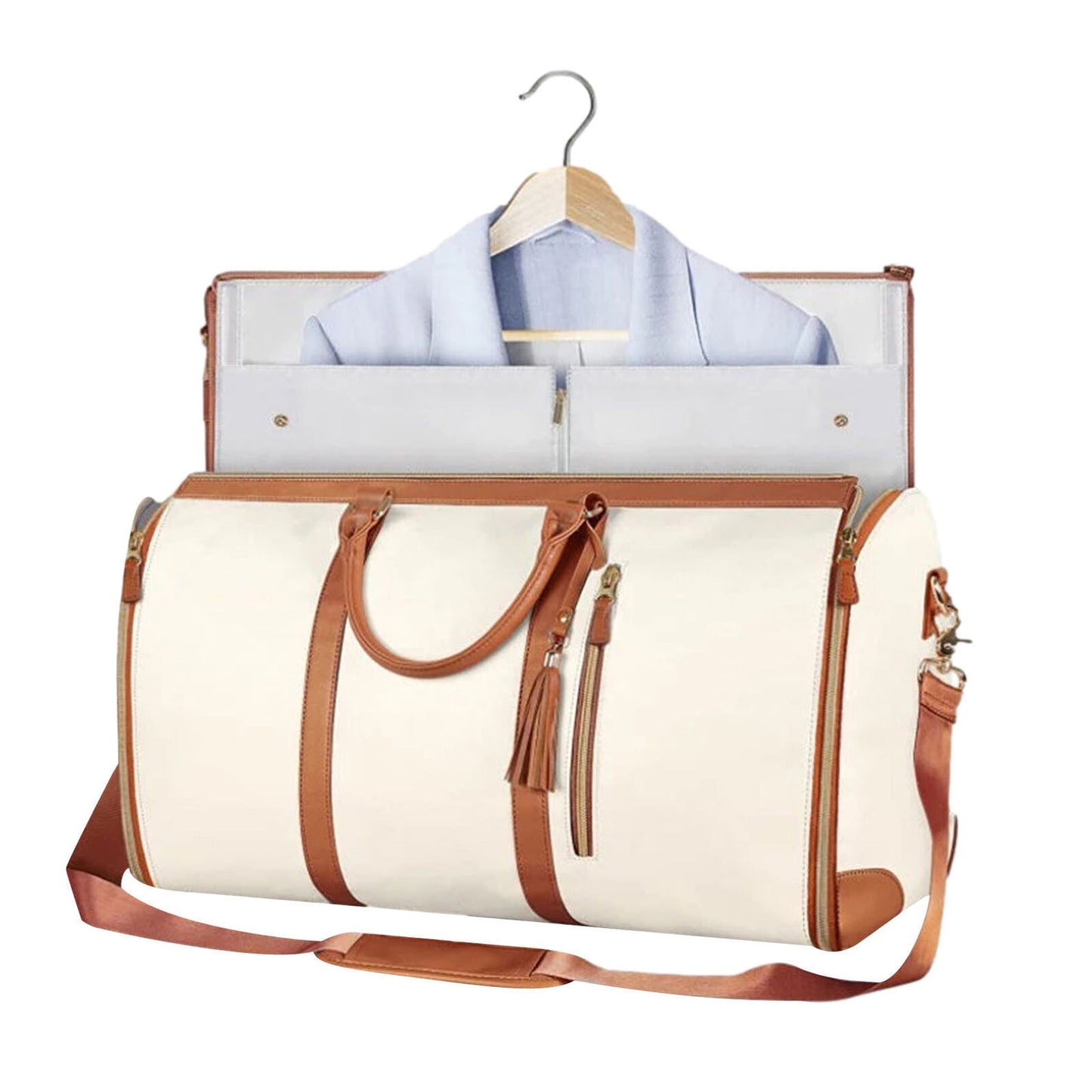 Large Wheeled Suitcase with Multiple Pockets