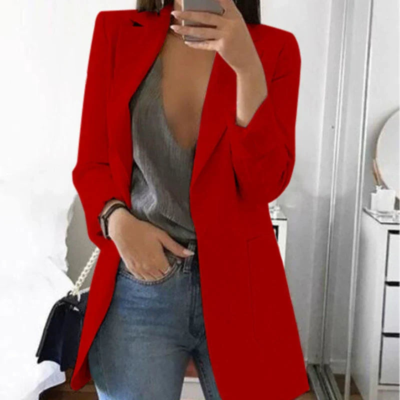 Women's Breathable Casual Open Front Blazer Coat