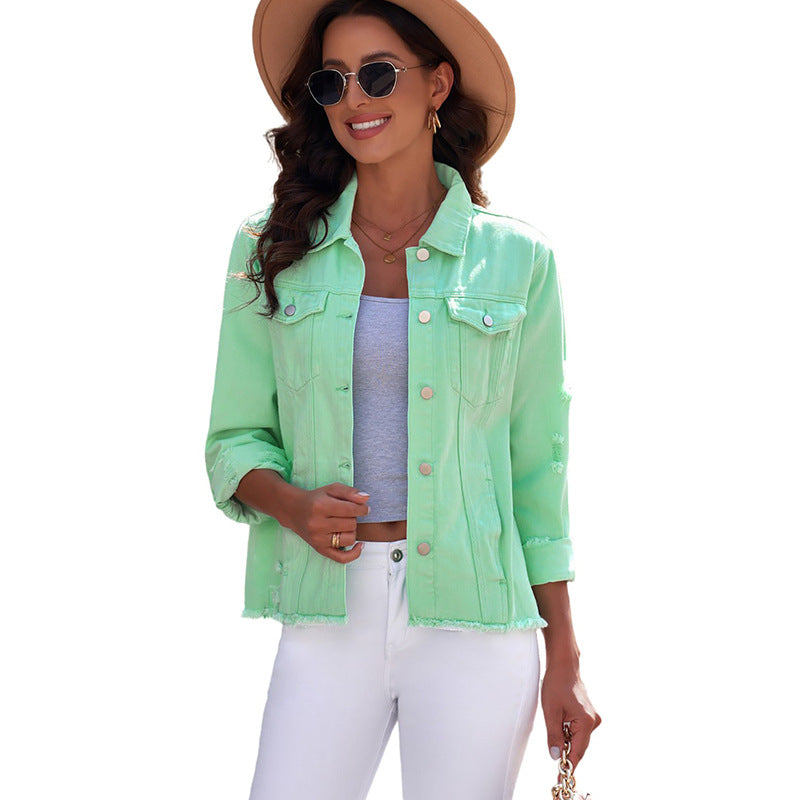 Comfortable Women's Jacket with Pockets and Loose Fit