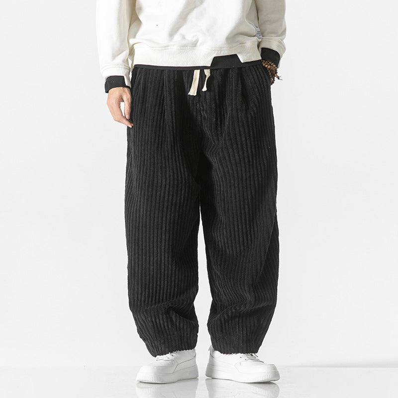 Masaaki | Cordhose Pants - Japanese Minimalist Style with Elastic Waistband 2
