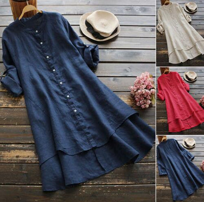 Ladies' Classic Crew Neck Long Sleeve Dress