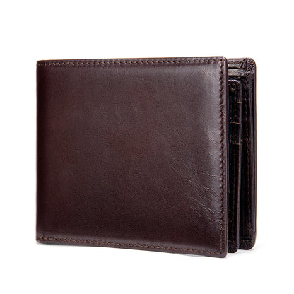 Thin Men's Leather Bifold RFID Wallet - Luxivelle