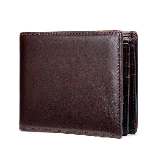 Thin Men's Leather Bifold RFID Wallet - Luxivelle