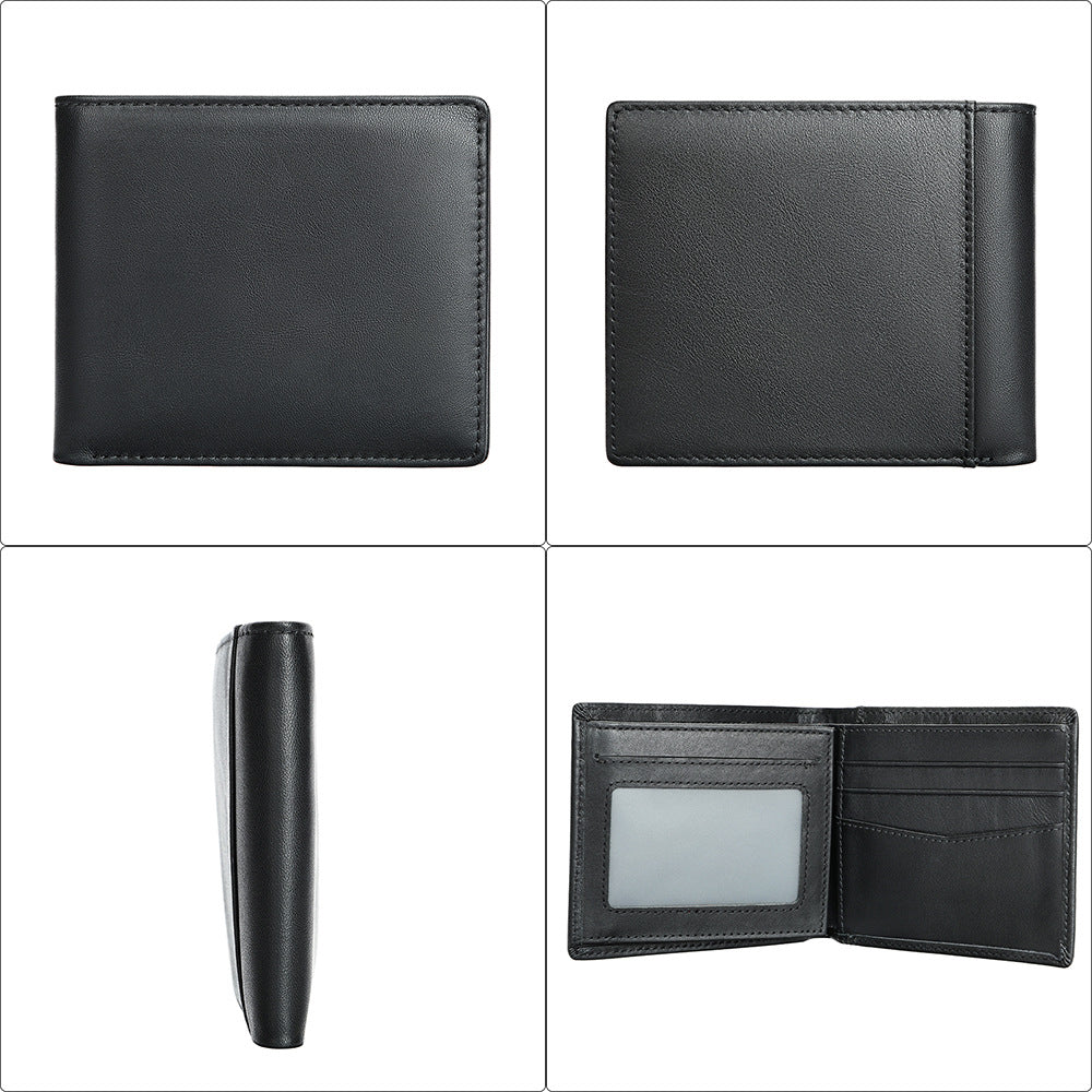 Thin Men's Leather Bifold RFID Wallet