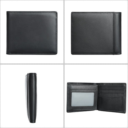 Thin Men's Leather Bifold RFID Wallet