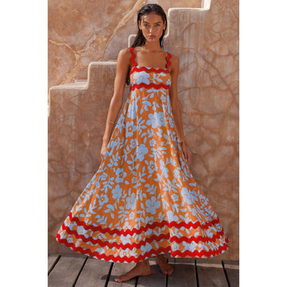 Summer Floral Tank Maxi Dress