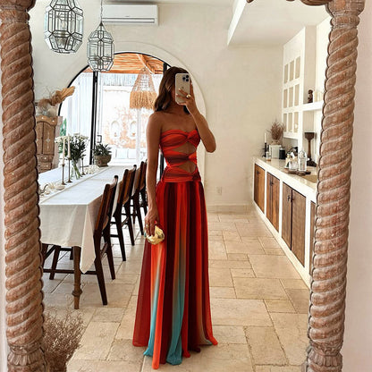 Boho Chic Ombre maxi Dress