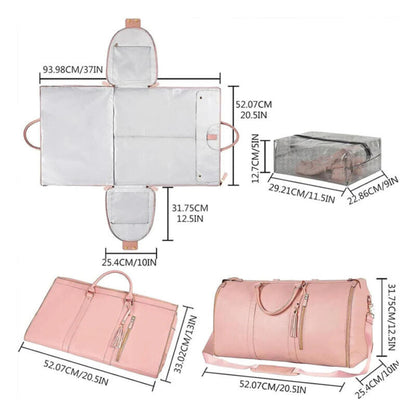 Large Wheeled Suitcase with Multiple Pockets