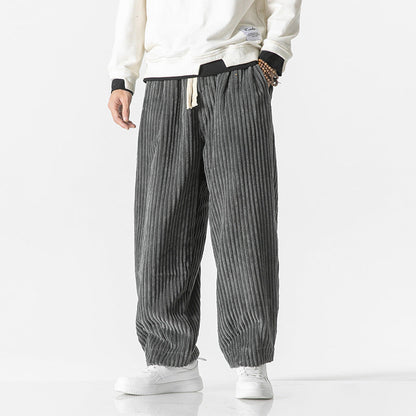 Masaaki | Cordhose Pants - Japanese Minimalist Style with Elastic Waistband 4