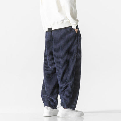 Masaaki | Cordhose Pants - Japanese Minimalist Style with Elastic Waistband 5