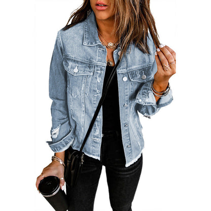 Comfortable Women's Jacket with Pockets and Loose Fit