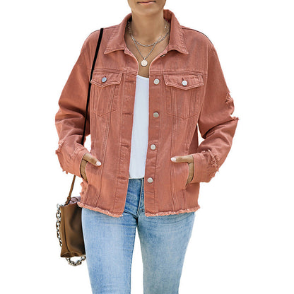 Comfortable Women's Jacket with Pockets and Loose Fit
