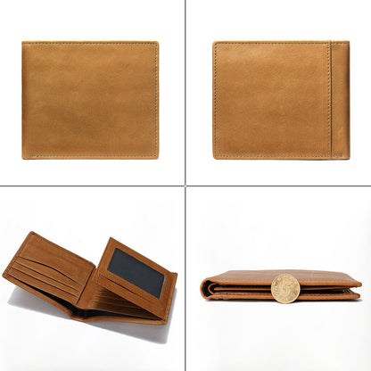 Thin Men's Leather Bifold RFID Wallet