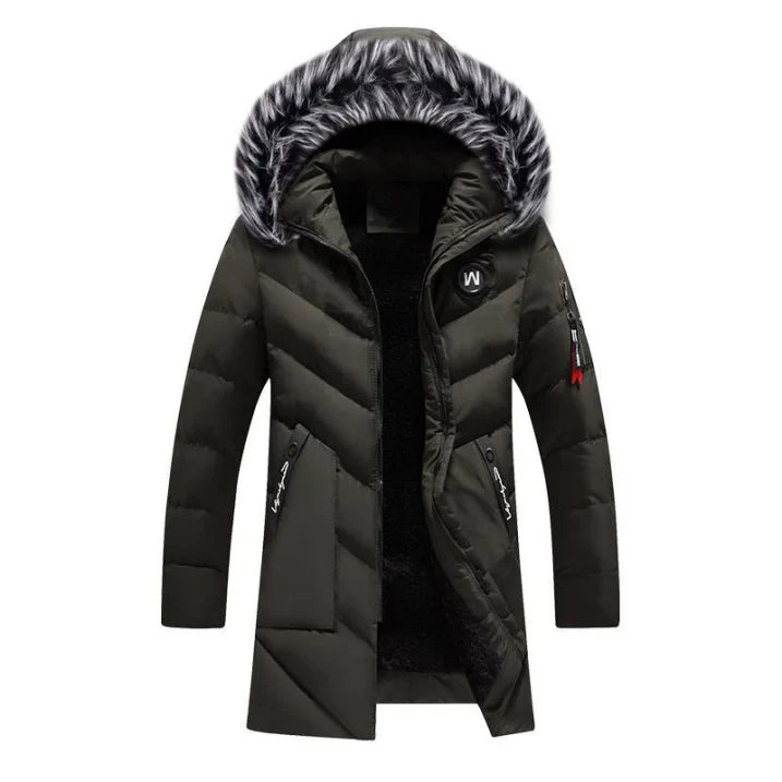 Warm Quilted Puffer Coat for Men