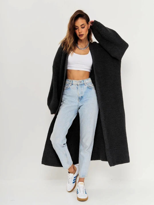 Cozy Oversized Women's Cardigan Sweater - Luxivelle