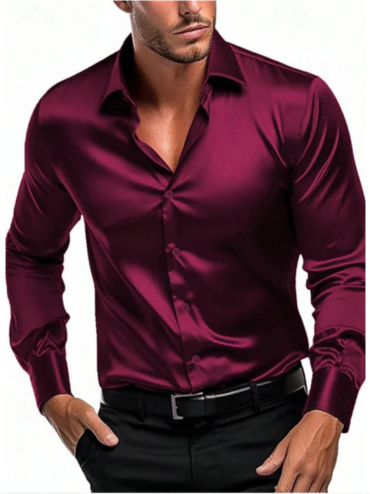 Classic Mens Casual Long Sleeve Button Shirt