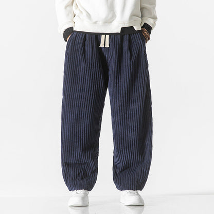 Masaaki | Cordhose Pants - Japanese Minimalist Style with Elastic Waistband 1