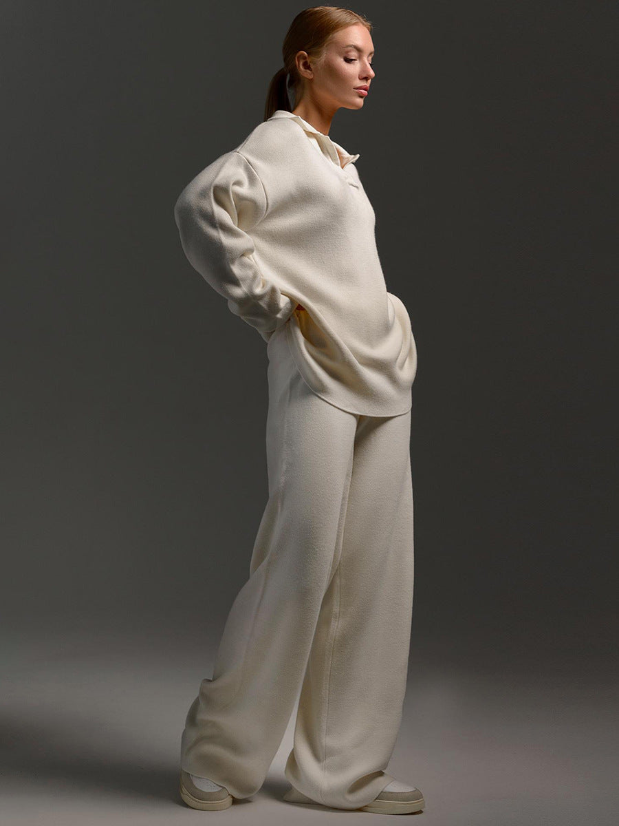 Ladies Classic Polo Top and Trousers Suit