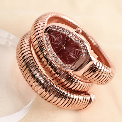 Slim Stainless Steel Quartz Watch with Oval Face