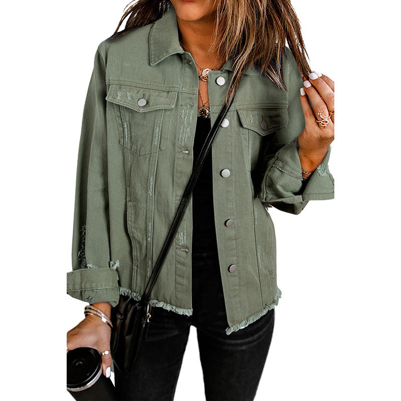 Comfortable Women's Jacket with Pockets and Loose Fit