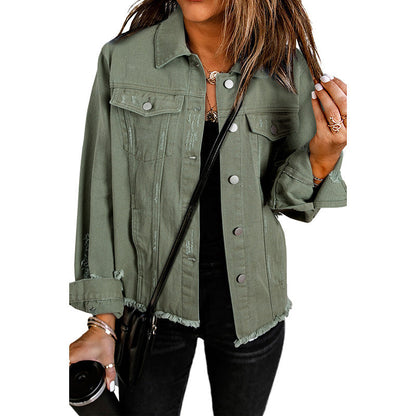 Comfortable Women's Jacket with Pockets and Loose Fit
