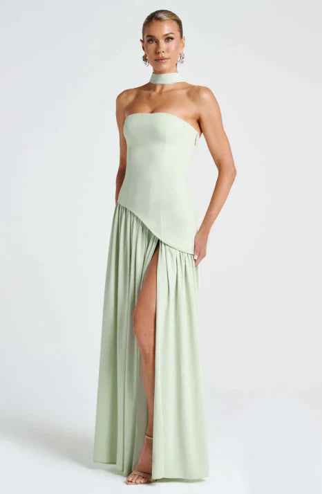 Luxurious Satin Floor Length Evening Dress