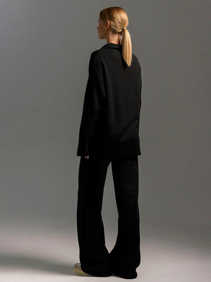 Ladies Classic Polo Top and Trousers Suit