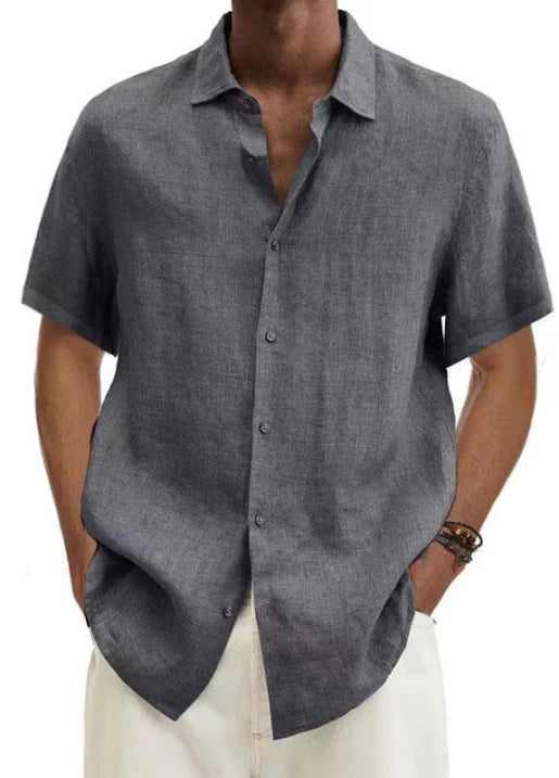 Relaxed Fit Men's Short Sleeve Casual Shirt