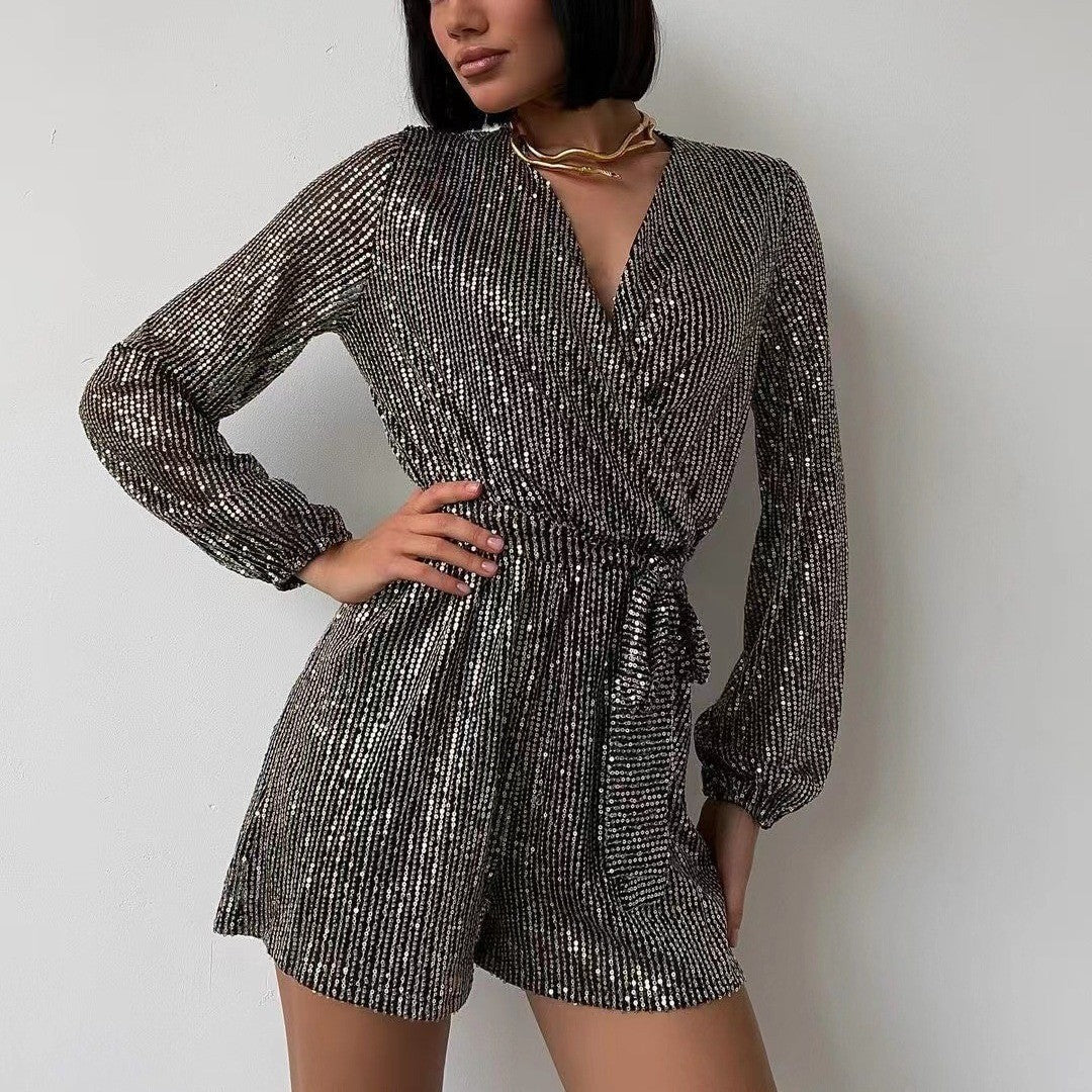 Glittering Sequin Formal Evening Jumpsuit
