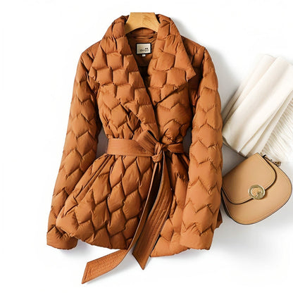 Warm Quilted Down Jacket for Ladies
