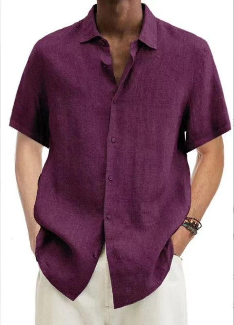 Relaxed Fit Men's Short Sleeve Casual Shirt