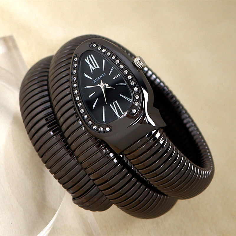 Slim Stainless Steel Quartz Watch with Oval Face - Luxivelle