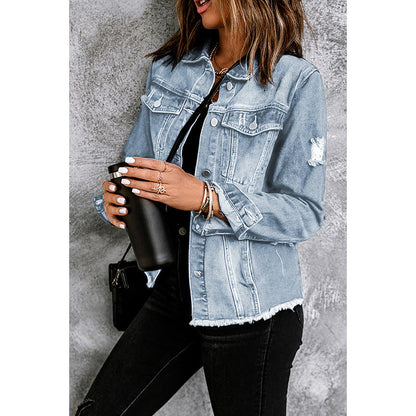 Comfortable Women's Jacket with Pockets and Loose Fit