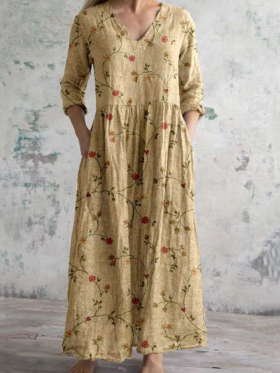 Elegant Long Floral Summer Dress