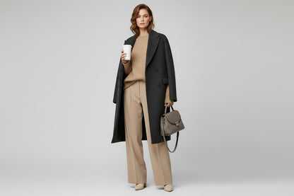 Luxury Women's Long Coat - Luxivelle