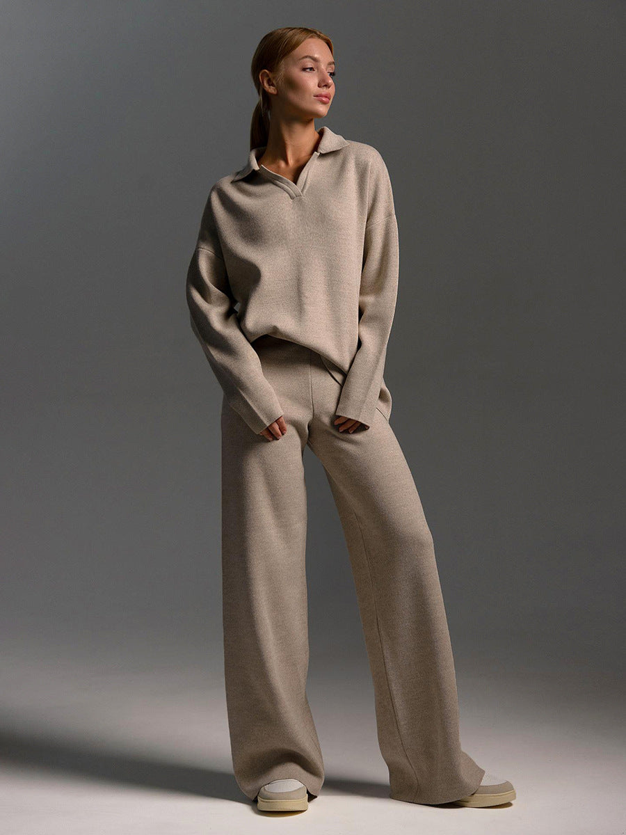 Ladies Classic Polo Top and Trousers Suit