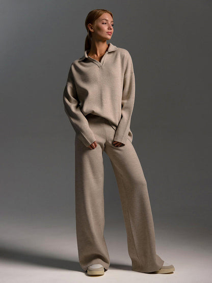 Ladies Classic Polo Top and Trousers Suit
