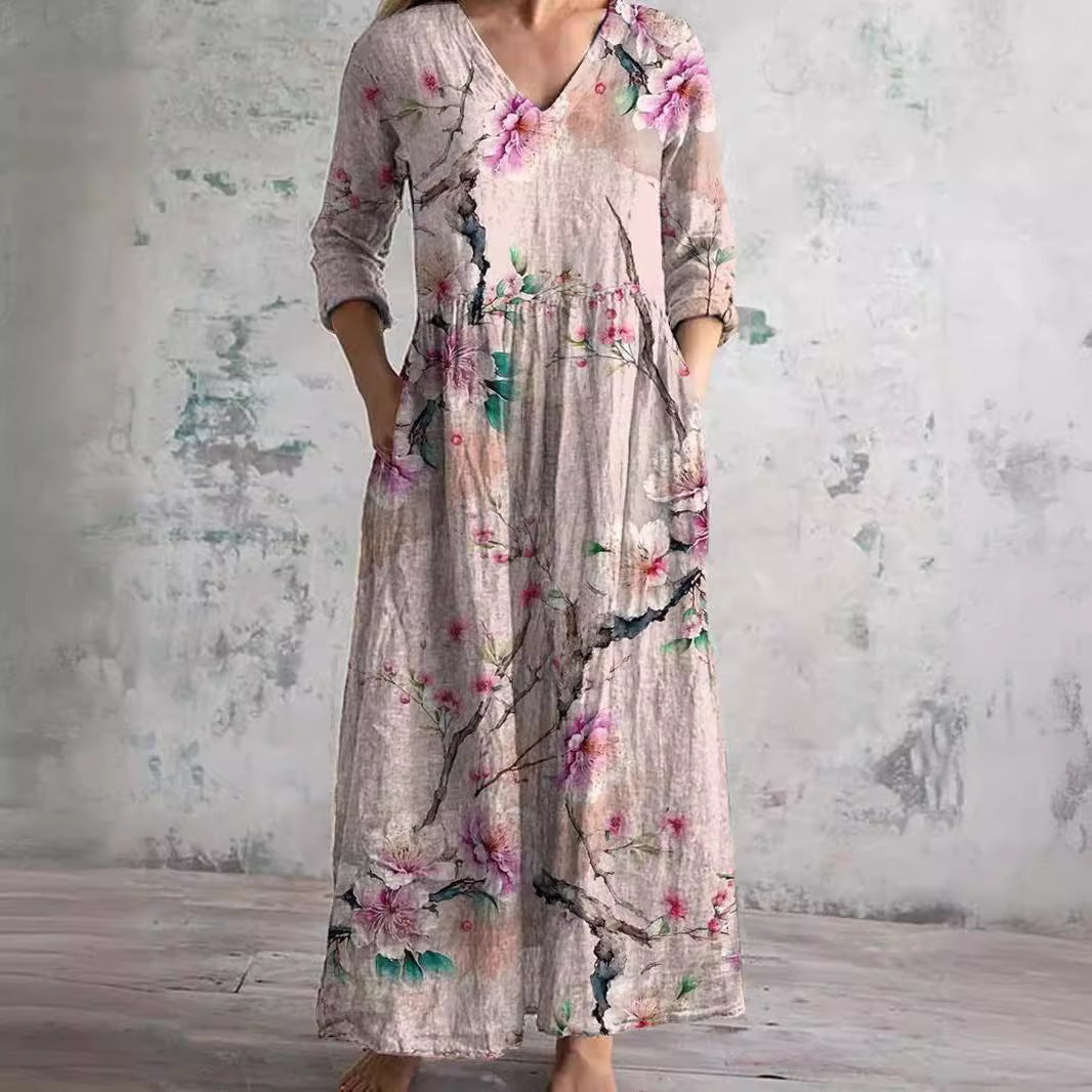 Women's V-Neck Floral Sundress