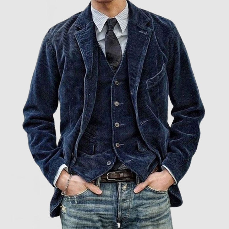 Slim Fit Jacket and Waistcoat Set - Luxivelle