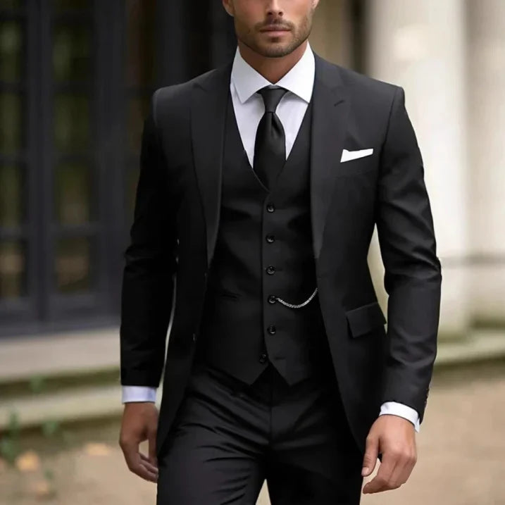 Men's Slim Cotton Summer Business Suit