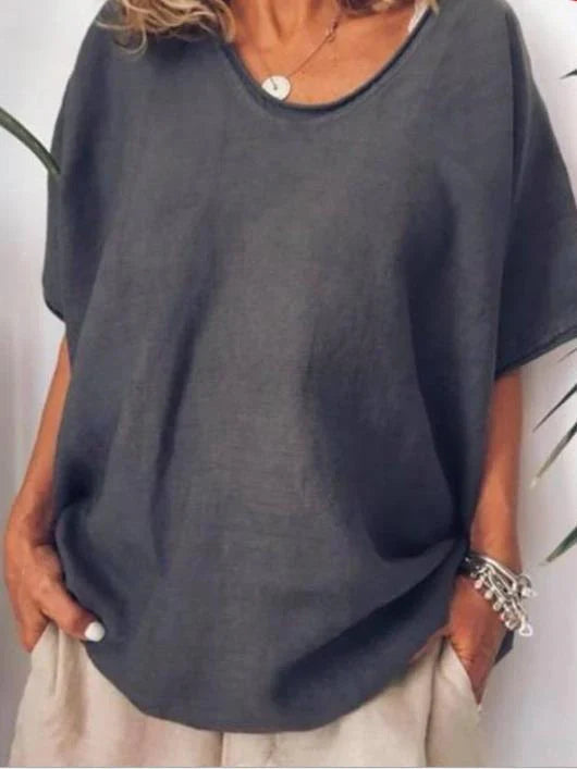 Relaxed Fit Casual Women's Cotton Summer Tee Shirt