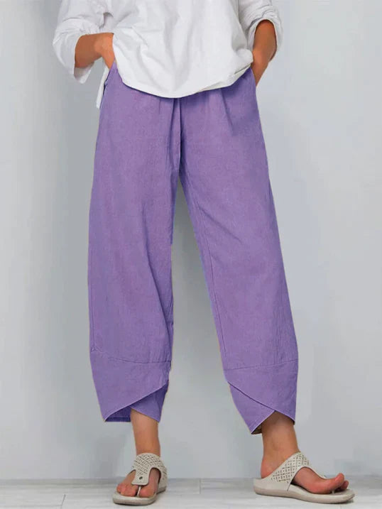 Casual Fit Womens Trousers with Simple Style