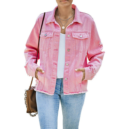Comfortable Women's Jacket with Pockets and Loose Fit
