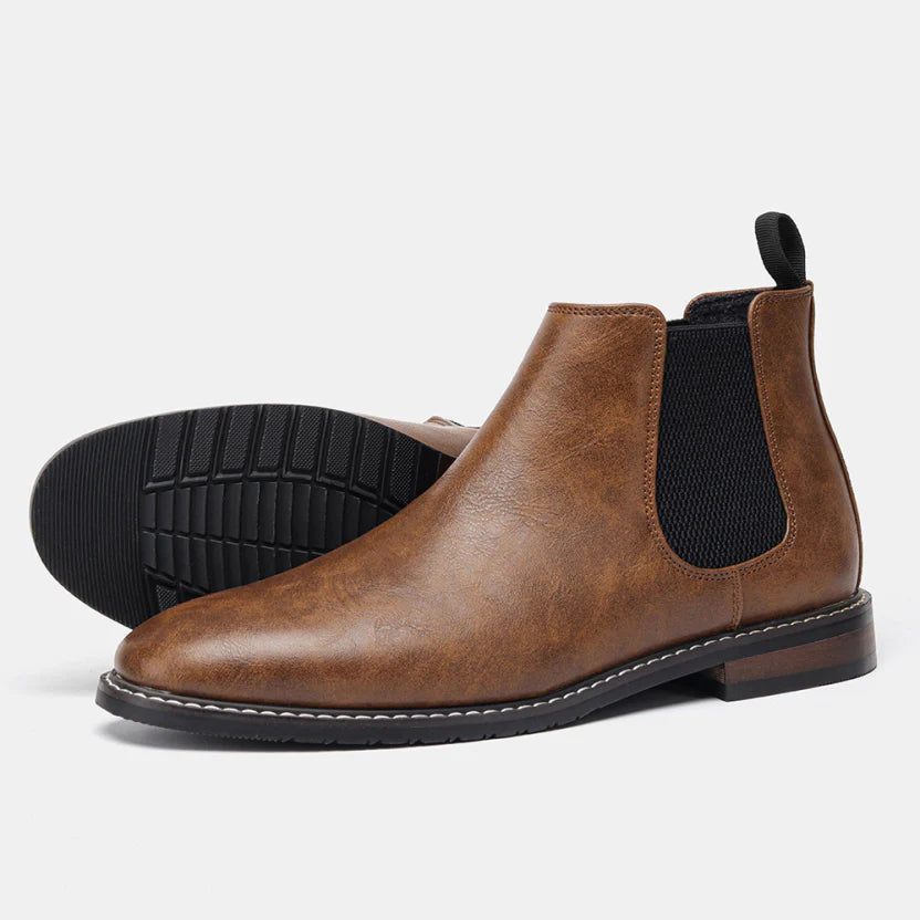 Classic Leather Ankle Boots for Men
