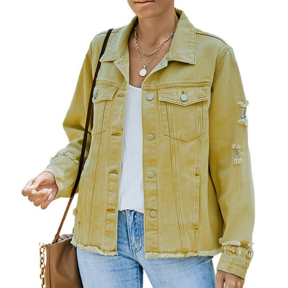 Comfortable Women's Jacket with Pockets and Loose Fit