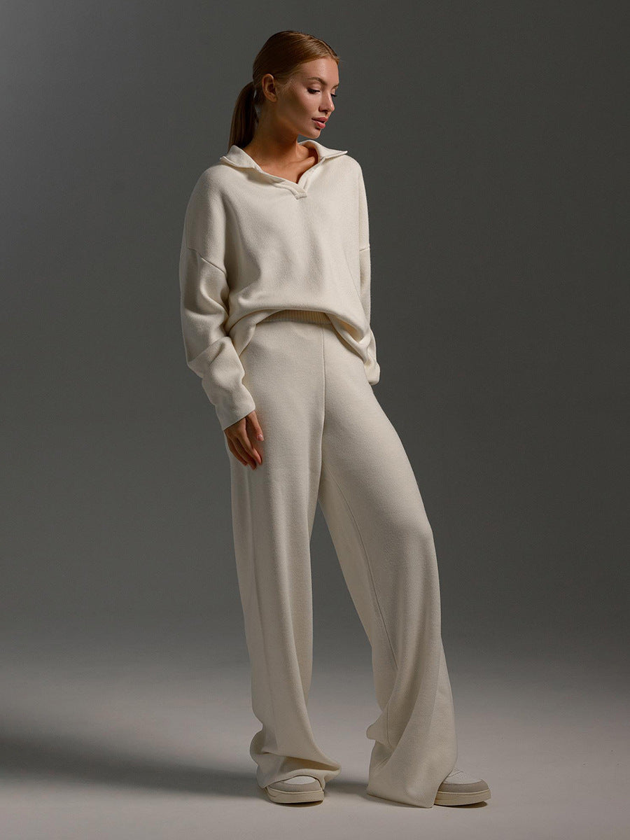 Ladies Classic Polo Top and Trousers Suit