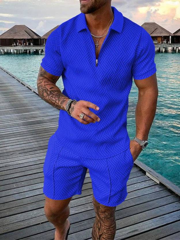 Comfortable Classic Mens Polo Shirt Set