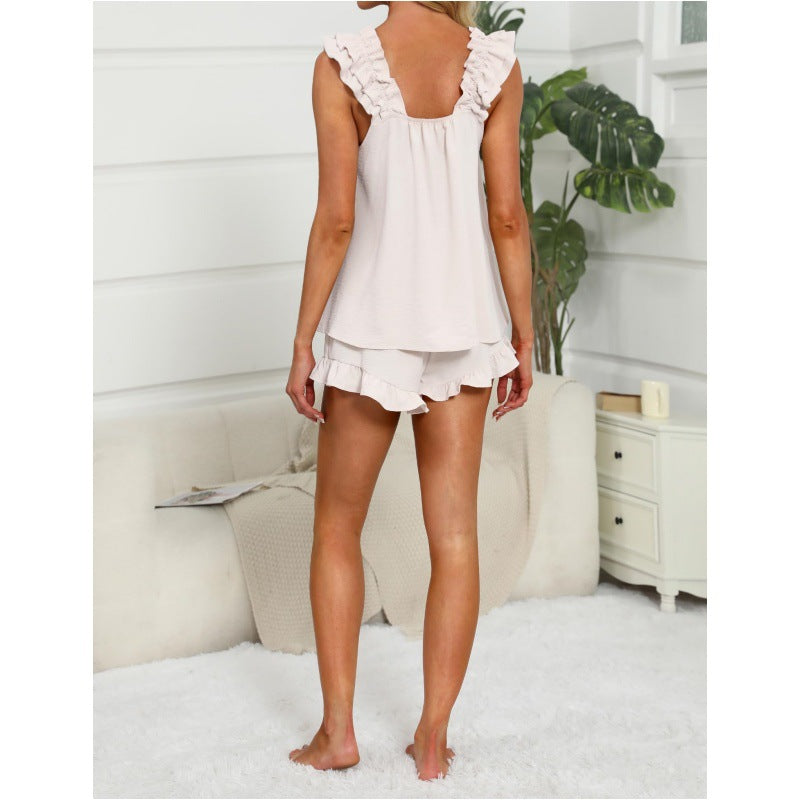Soft Ruffled Women's Loungewear Set
